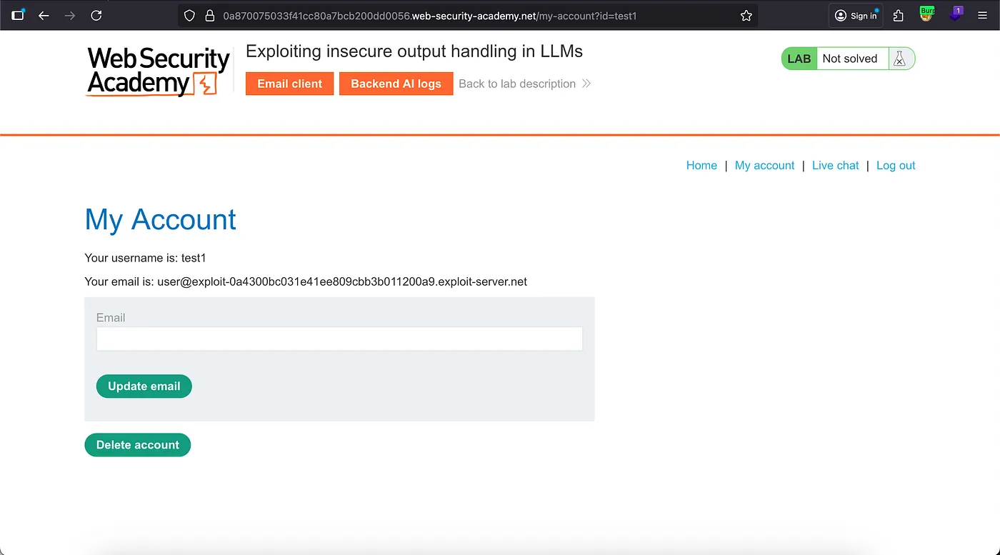 Insecure Output Handling - 1